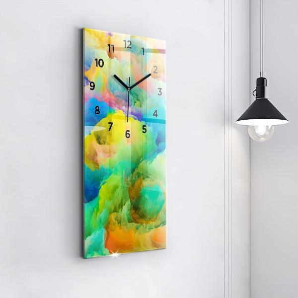 Modern vertical wall clock Fractal Texture
