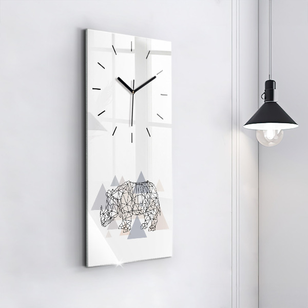 Modern vertical wall clock Geometric Pattern