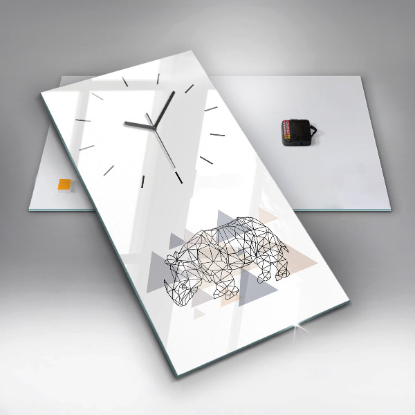 Modern vertical wall clock Geometric Pattern
