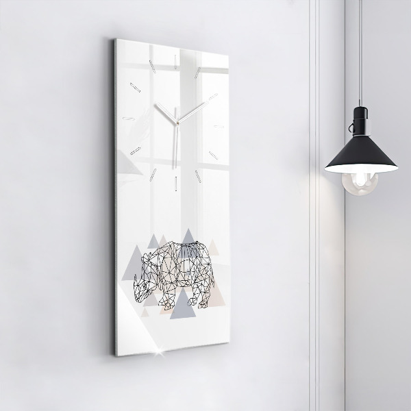 Modern vertical wall clock Geometric Pattern
