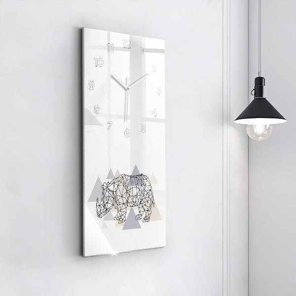 Modern vertical wall clock Geometric Pattern