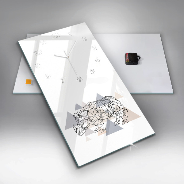 Modern vertical wall clock Geometric Pattern
