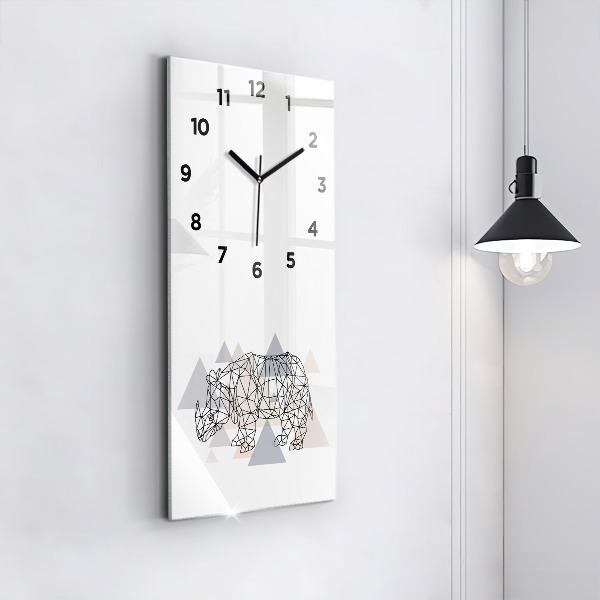Modern vertical wall clock Geometric Pattern