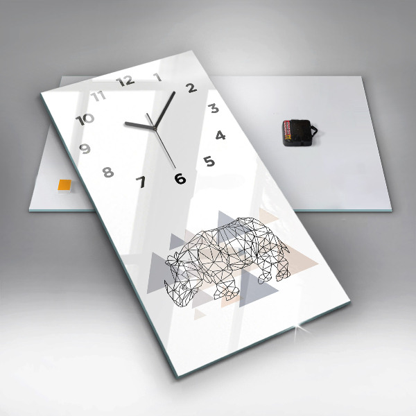Modern vertical wall clock Geometric Pattern