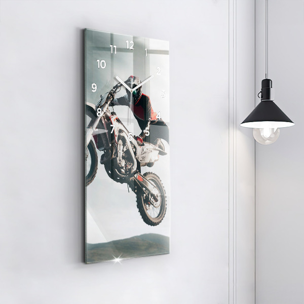 Modern vertical wall clock Motor Style Adrenaline