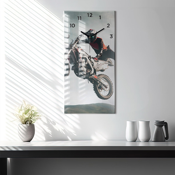 Modern vertical wall clock Motor Style Adrenaline