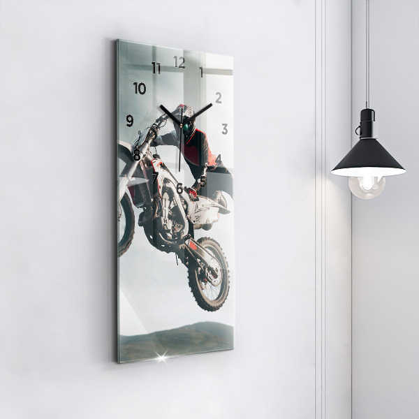 Modern vertical wall clock Motor Style Adrenaline