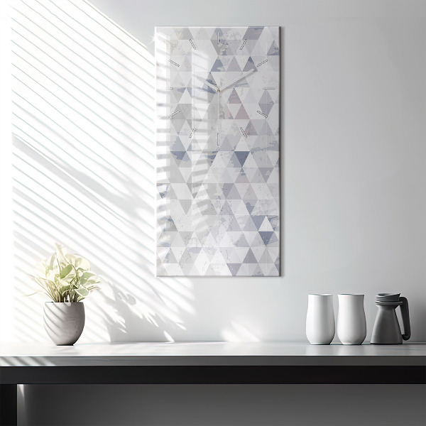 Modern vertical wall clock Geometric pattern