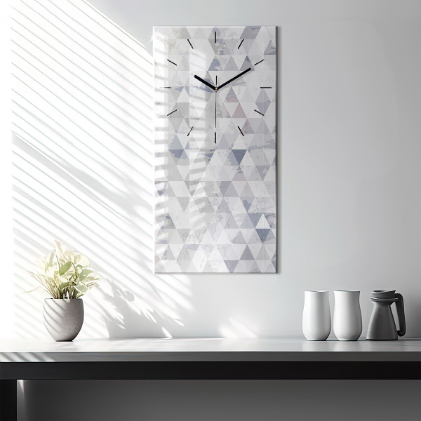 Modern vertical wall clock Geometric pattern