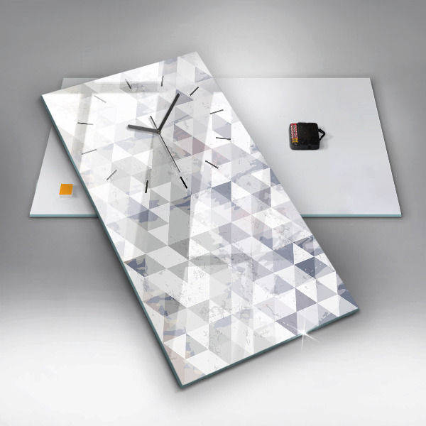 Modern vertical wall clock Geometric pattern