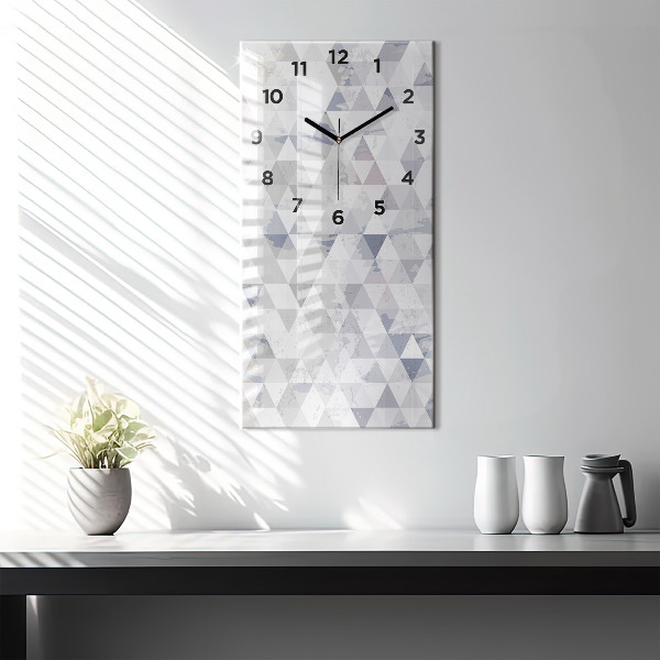 Modern vertical wall clock Geometric pattern