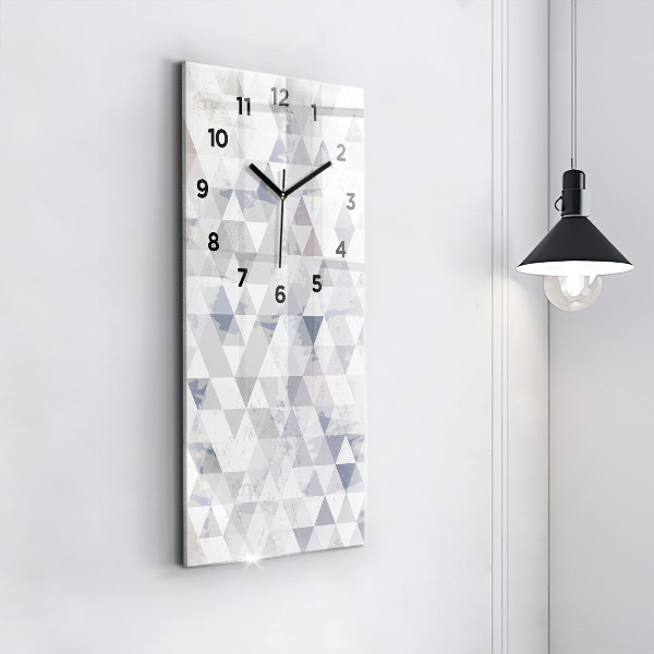 Modern vertical wall clock Geometric pattern