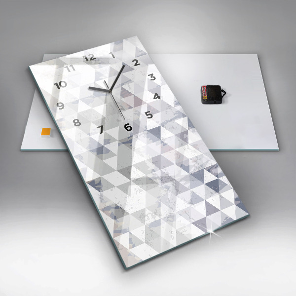 Modern vertical wall clock Geometric pattern