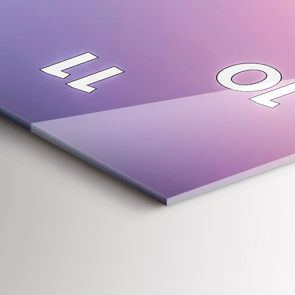 Modern vertical wall clock Sunset Maldives