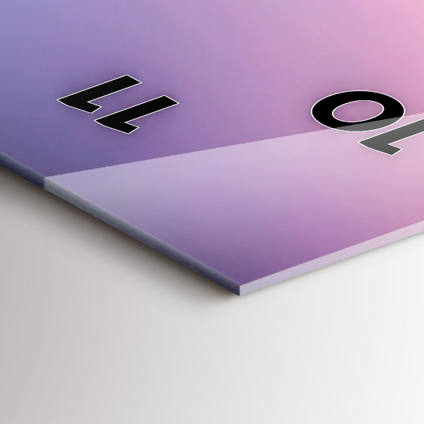 Modern vertical wall clock Sunset Maldives