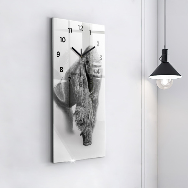 Modern vertical wall clock Animal Art Collection