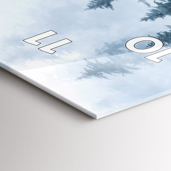 Modern vertical wall clock Misty Mountain Landscape