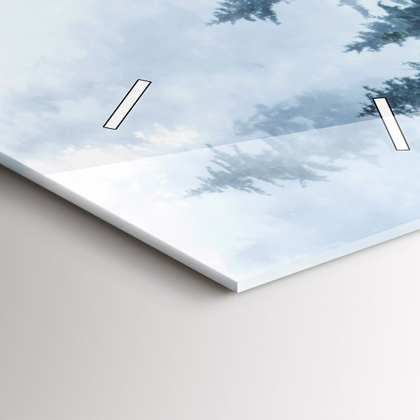 Modern vertical wall clock Misty Mountain Landscape