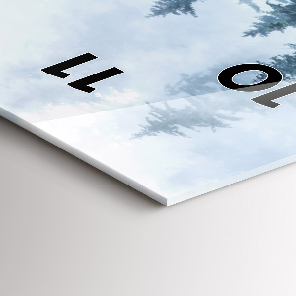 Modern vertical wall clock Misty Mountain Landscape