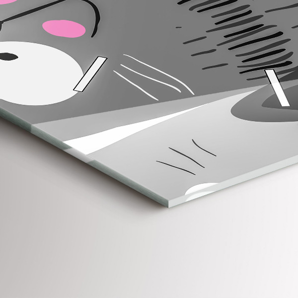 Modern vertical wall clock Pattern with cats
