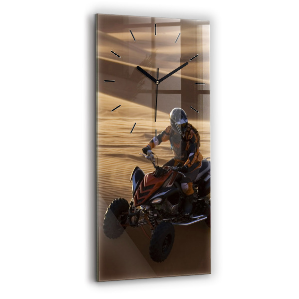 Modern vertical wall clock Quad in the desert