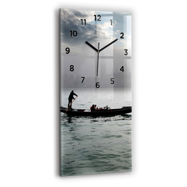 Modern vertical wall clock Gondola in Venice