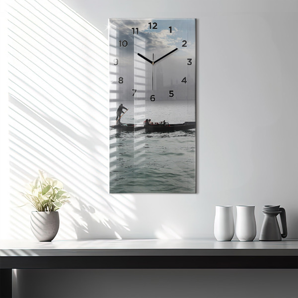 Modern vertical wall clock Gondola in Venice