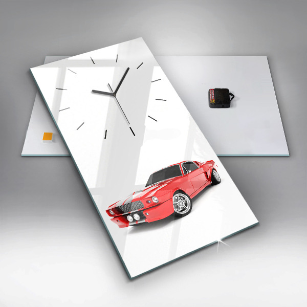 Modern vertical wall clock Sports car