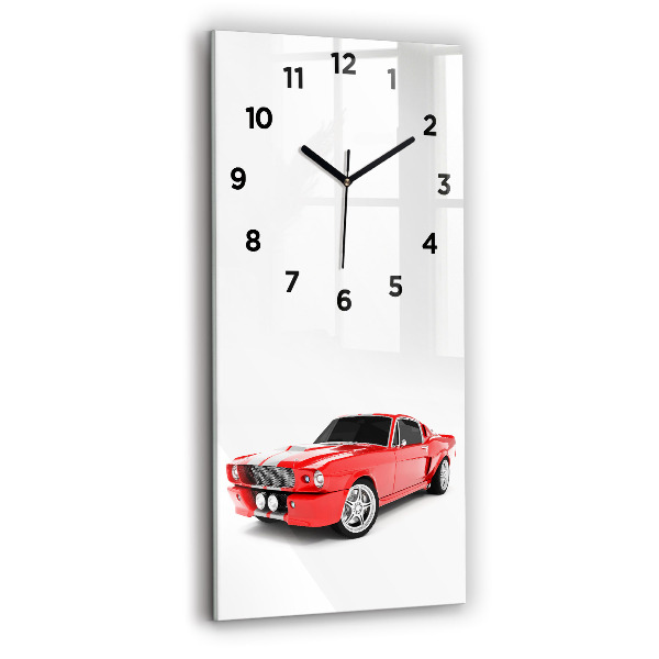 Modern vertical wall clock Sports car