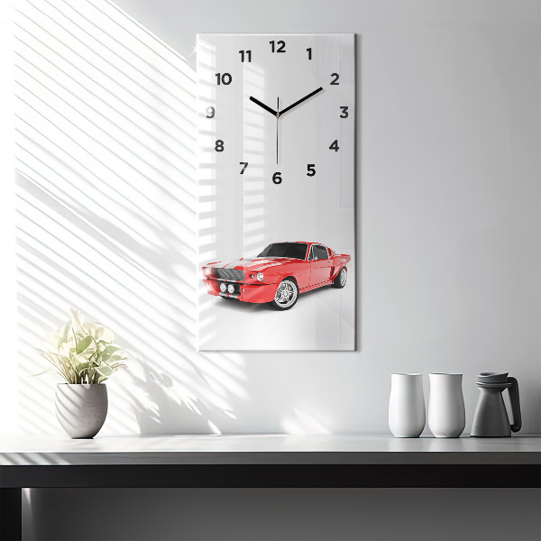 Modern vertical wall clock Sports car