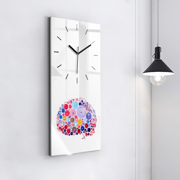 Modern vertical wall clock Colorful Abstract Illustration