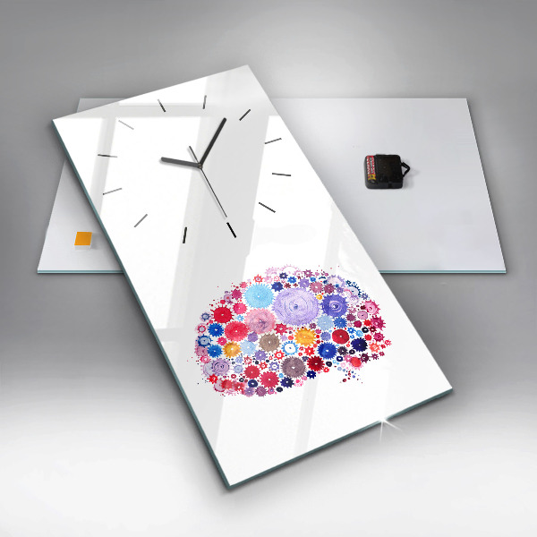 Modern vertical wall clock Colorful Abstract Illustration