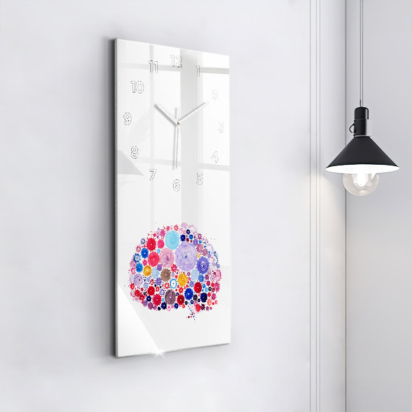 Modern vertical wall clock Colorful Abstract Illustration