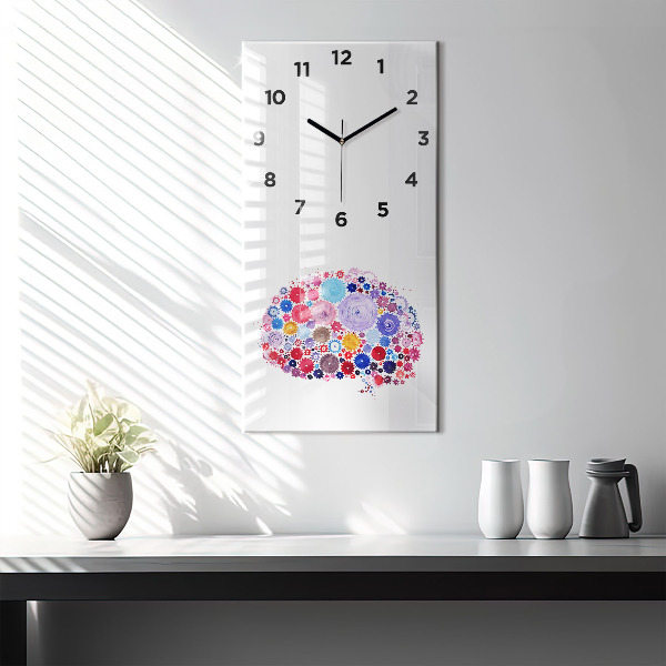 Modern vertical wall clock Colorful Abstract Illustration