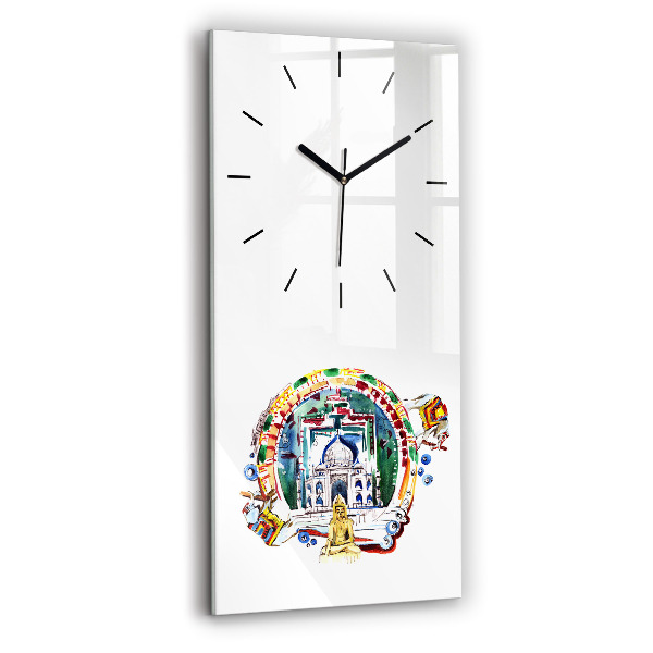 Modern vertical wall clock Buddha painting in the temple