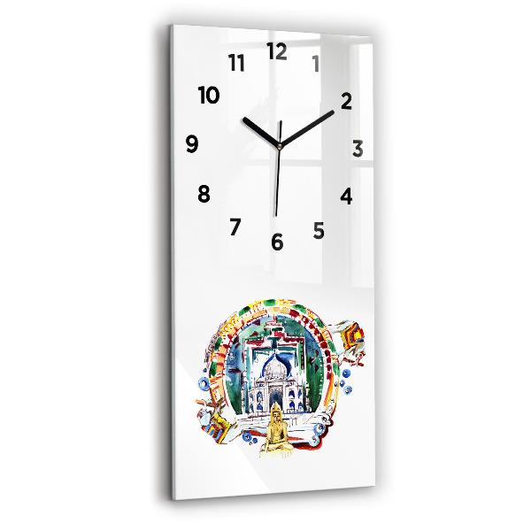 Modern vertical wall clock Buddha painting in the temple