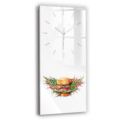 Modern vertical wall clock XXL Cheese Burger