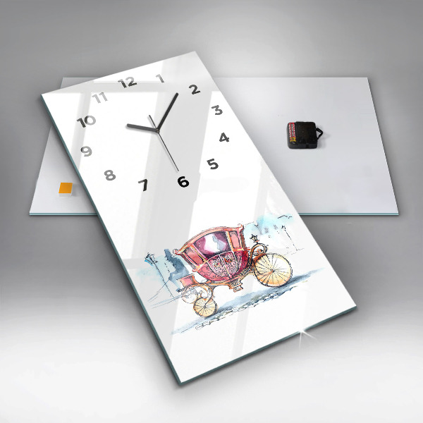 Modern vertical wall clock The Queen's Ancient Carriage
