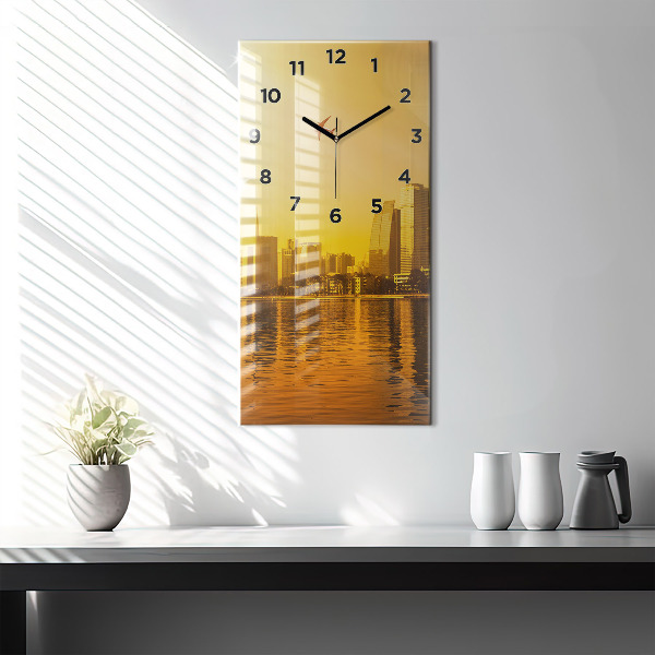 Modern vertical wall clock Zhujiang River China