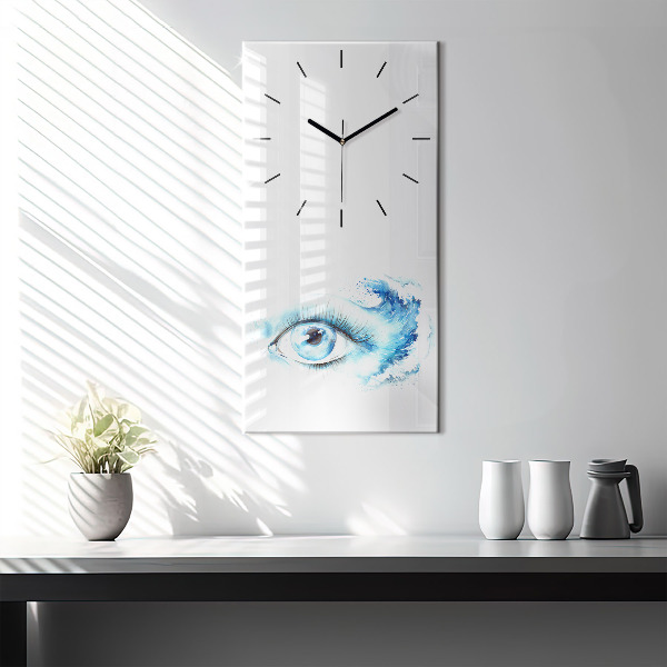 Modern vertical wall clock Sea Eye