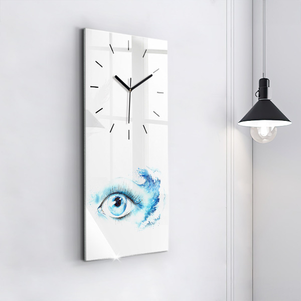 Modern vertical wall clock Sea Eye