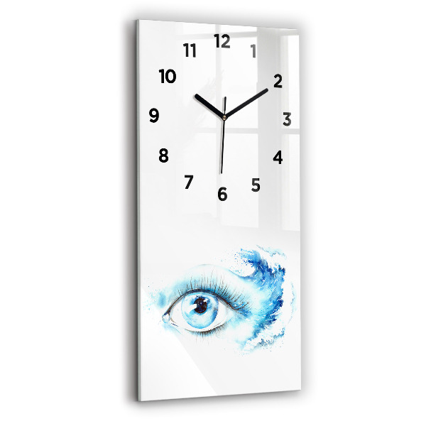 Modern vertical wall clock Sea Eye