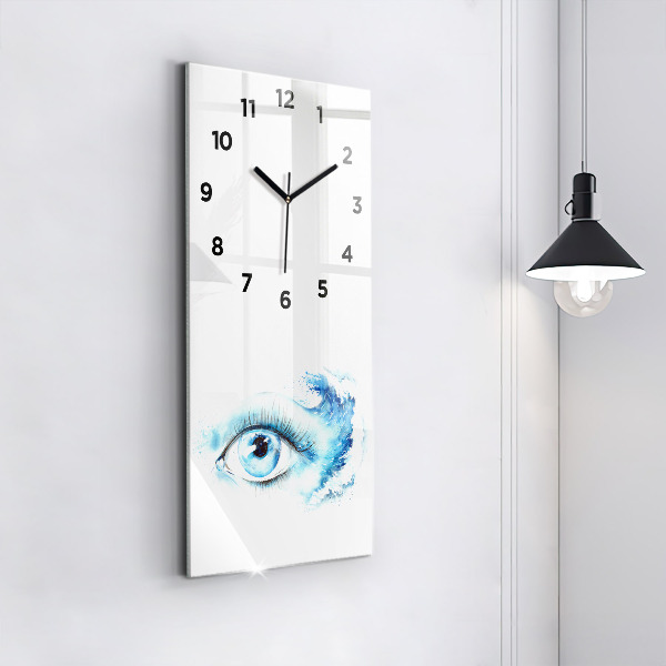 Modern vertical wall clock Sea Eye