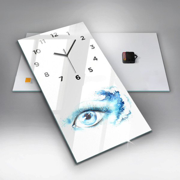 Modern vertical wall clock Sea Eye