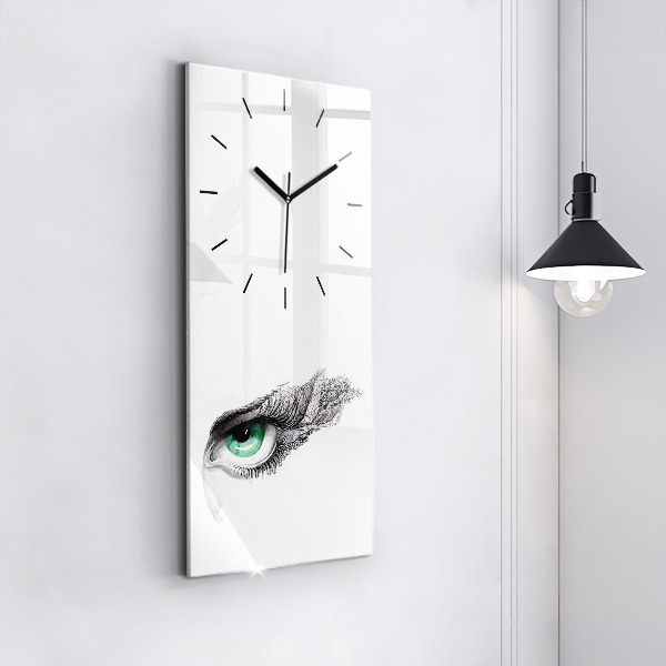 Modern vertical wall clock Abstraction of the human eye