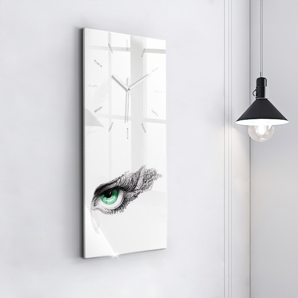 Modern vertical wall clock Abstraction of the human eye