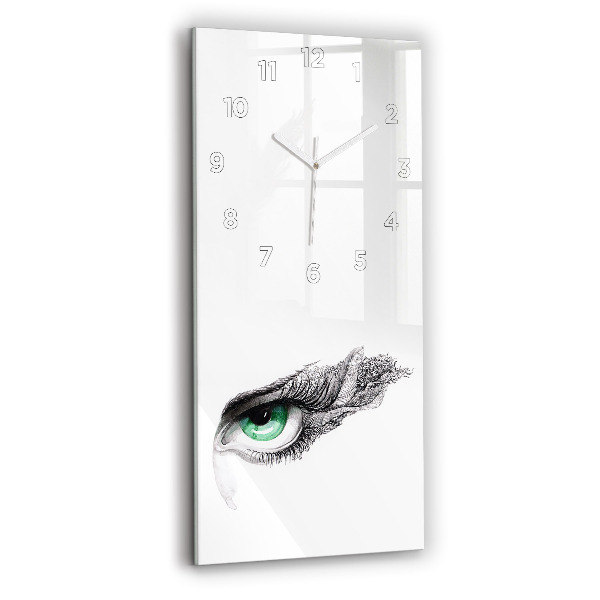 Modern vertical wall clock Abstraction of the human eye