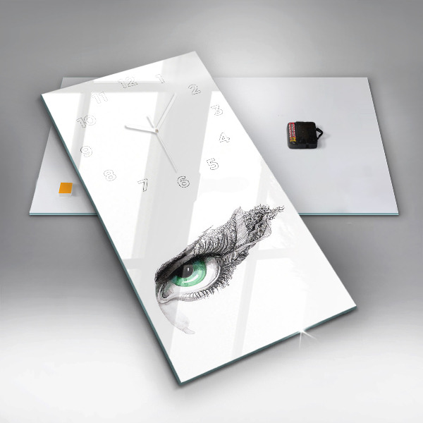 Modern vertical wall clock Abstraction of the human eye
