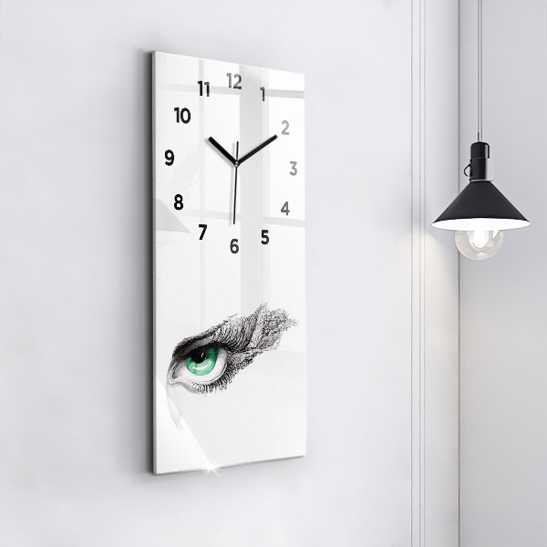 Modern vertical wall clock Abstraction of the human eye
