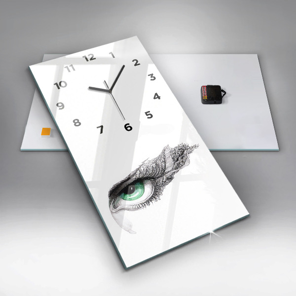 Modern vertical wall clock Abstraction of the human eye